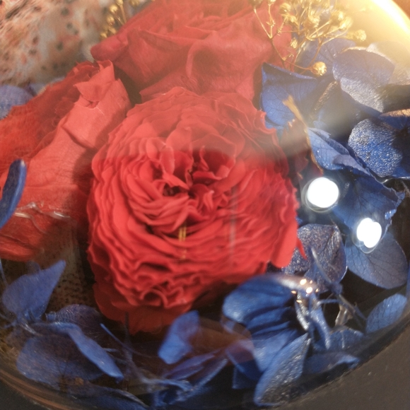 body and earth Jewerly Gift Box, Blue Color With red Roses Excellent Condition - Picture 13 of 13